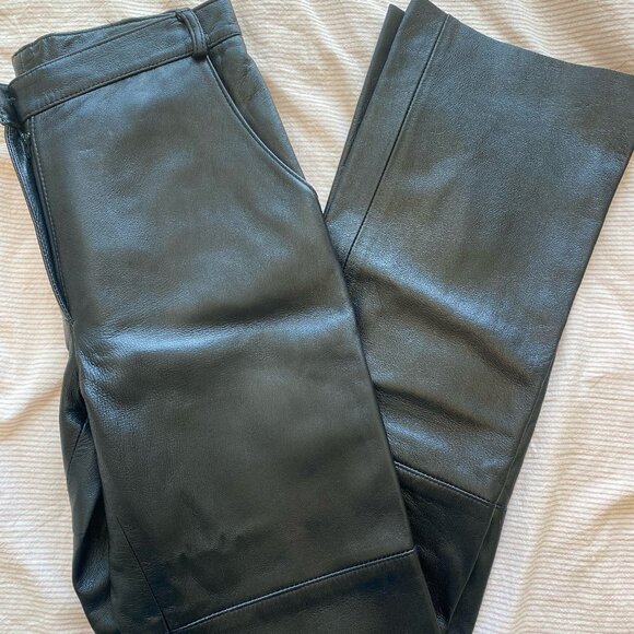 Vintage Bod & Christensen Leather Pants Size 8 - Picture 1 of 5